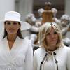Photo: First lady Melania Trump, left, and Brigitte Macro Photo: First lady Melania Trump, left, and Brigitte Macro