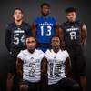 Photo: Members of the Desert Pines High football team pos Photo: Members of the Desert Pines High football team pos