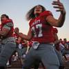 Photo: Liberty players perform a haka dance prior their h Photo: Liberty players perform a haka dance prior their h