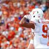 Photo: Texas wide receiver Collin Johnson (9) celebrates Photo: Texas wide receiver Collin Johnson (9) celebrates