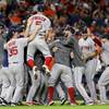 Photo: The Boston Red Sox celebrate after winning Game 5 Photo: The Boston Red Sox celebrate after winning Game 5