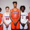 Bishop Gorman basketball players, from left, Zaon Collins, Chance Michels, Isaiah Cottrell, Will McClendon and Noah Taitz are shown at the Las Vegas Sun's Media Day at Red Rock Resort, Oct. 30, 2018. Bishop Gorman basketball players, from left, Zaon Collins, Chance Michels, Isaiah Cottrell, Will McClendon and Noah Taitz are shown at the Las Vegas Sun's Media Day at Red Rock Resort, Oct. 30, 2018.