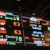 This Nov. 20, 2018, file photo shows a scrolling video board with basketball scores reflected in the ceiling of the new sports book at Resorts Casino in Atlantic City, N.J. This Nov. 20, 2018, file photo shows a scrolling video board with basketball scores reflected in the ceiling of the new sports book at Resorts Casino in Atlantic City, N.J.
