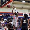 Gorman's Mwani Wilkinson (23) dunks the ball during a game against Clark at Bishop Gorman high school, Monday, Jan. 14, 2019. Gorman's Mwani Wilkinson (23) dunks the ball during a game against Clark at Bishop Gorman high school, Monday, Jan. 14, 2019.