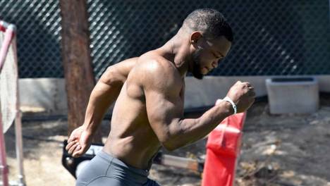 Record-setting UNLV running back Lexington Thomas competes in the annual UNLV Pro Day On Monday, March 25, 2019 at UNLV. Fourteen NFL teams were represented at the event.