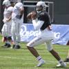 Quarterback Armani Rogers (1) looks for a receiver during the UNLV football team's Spring Showcase at the Peter Johann Memorial Field at UNLV on Saturday, April 6, 2019. Richard Brian Quarterback Armani Rogers (1) looks for a receiver during the UNLV football team's Spring Showcase at the Peter Johann Memorial Field at UNLV on Saturday, April 6, 2019. Richard Brian