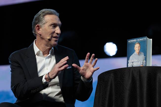 Starbucks CEO Howard Schultz Speaks at Mandalay Bay Starbucks CEO Howard Schultz Speaks at Mandalay Bay