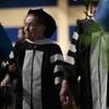 A Holocaust survivor cries as she arrives at the Touro University spring commencement ceremony at Westgate Monday, May 13, 2019. Twenty-one Holocaust survivors were awarded honorary degrees by the university. A Holocaust survivor cries as she arrives at the Touro University spring commencement ceremony at Westgate Monday, May 13, 2019. Twenty-one Holocaust survivors were awarded honorary degrees by the university.