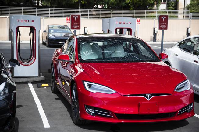 Tesla Supercharge Station at the LINQ High Roller Tesla Supercharge Station at the LINQ High Roller