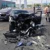 Photo: Officers investigate a fatal crash on Sahara Avenu Photo: Officers investigate a fatal crash on Sahara Avenu