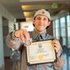 Photo: Jeremy Ramos proudly shows off his sobriety coin a Photo: Jeremy Ramos proudly shows off his sobriety coin a