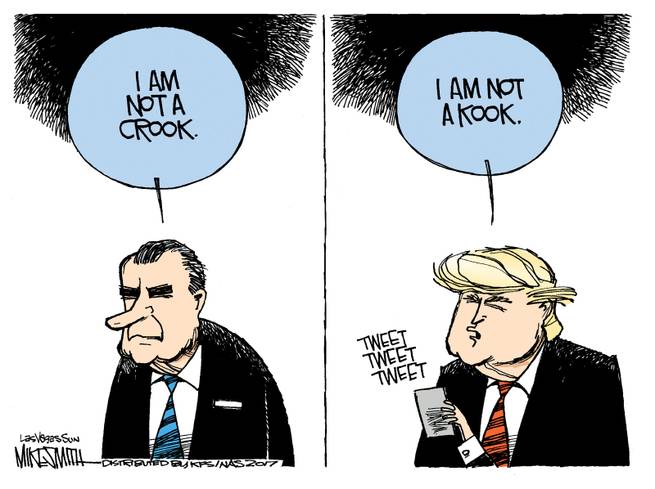 Frame One:  Richard Nixon saying, 