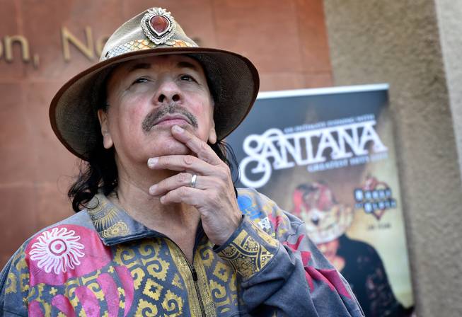 Carlos Santana Unveils 'Peace' Bench